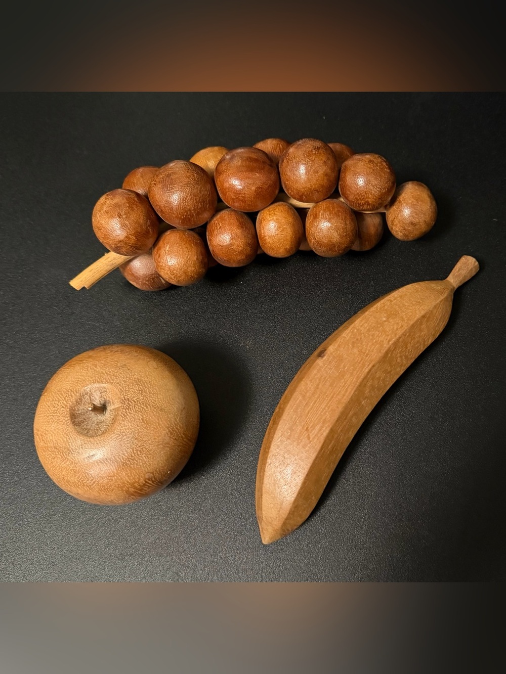 Vintage Hand Carved Wooden Fruit
